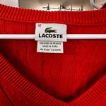 Lacoste  Women's Vibrant orange V-Neck Sweater Photo 5