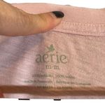 Aerie  Pink NYC Long Sleeve V-Neck Lightweight T-Shirt Women Sz M Photo 4