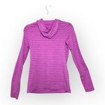 GapFit Hot Pink Stripe Performance Hoodie Athletic Running Yoga XS Photo 2