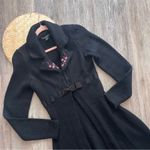 Betsey Johnson Vintage  embroidered long duster‎ over coat open front clasp Photo 2