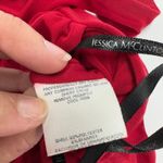 Jessica McClintock  Dress Womens 6 Red Jersey Knit One‎ Shoulder Gown Vintage Photo 3