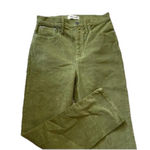Madewell  Classic Straight Corduroy Jeans Olive Green High Rise Size 26 Photo 6
