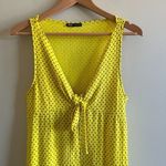 ZARA KNOTTED DRESS FLOWY SHORT SLEEVE MINI YELLOW POLKA DOTS PRINT WOMEN… Photo 3
