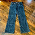 Cache  Bootcut Jeans Dark wash Mid rise Gold Accents Womens 6 Y2K Stretchy Photo 1