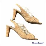 Dress Barn Yera cork peep toe sling back Strappy sandals Photo 1