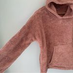 Charlotte Russe Cozy  Brown/Pink Teddy Bear Hooded Fleece Pullover M Photo 2