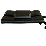 Perlina  BLACK PEBBLED LEATHER SHOULDER/OPTIONAL CLUTCH BAG Photo 3