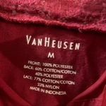 Van Heusen  Red Split Neck Lace Accent Blouse Medium Photo 1