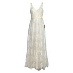 Lulus  Sweet Love Floral Lace Beaded Maxi Dress, Ivory, Small Photo 2