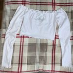 NEW Rhinestone Crop Top White Size M Photo 1