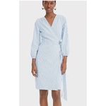 J.Crew Dress Womens Size 6 Blue White Striped Cotton Poplin Wrap Photo 2