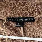HYFVE Fuzzy Tan Hooded Jacket Size Large Photo 1