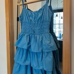 Aritzia  Blue Tiered Mini Dress Photo 0