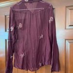ROPER METALLIC THREAD SHEER WESTERN SHIRT Size M Photo 3