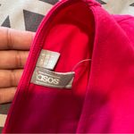 ASOS  Pink Stretch Bodycon V-Neck V-Back‎ Side Slit Sleeveless Mini Dress Size 4 Photo 6