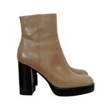 Jeffrey Campbell NEW  Retro 70s Platform Boot Taupe Beige & Black Leather Size 8 Photo 3