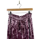Kori America Crushed Velvet Jogger Pants Womens M Purple Glam Lounge Soft Girl Photo 2
