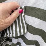 CAbi  size L stripped hoodie. Green and cream Photo 6