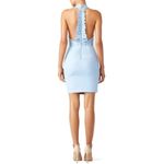 Asilio Bound To Be Wild Sleeveless Halter Mini Dress XS Ruffled Back Ice Blue Photo 4
