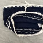 Hollister  Navy Blue and White Crochet Bandeau Tube Top Photo 7