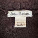 Vintage Susan Bristol Chocolate Brown Ruffle Collar Boiled Wool Sweater Jacket L Size L Photo 4