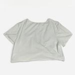 SheIn  White Crop Tie Front Short Sleeve T-Shirt Photo 1