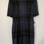 Betsey Johnson  Nor So Schoolgirl Blue Midi Sheath Dress with Puff Sleeves Sz 14 Photo 7