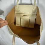 Tory Burch  | NWOT Metallic Perry Leather Tote Golden Large Purse Shoulder Bag Photo 6