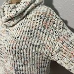 Jessica Simpson  Chunky Knit Speckled Multicolor Cowl Neck Sweater size Small Photo 47