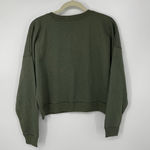 PEANUTS SNOOPY FLEECE FEEL LINING GREEN WITH WHITE GRAPHIC LONG SLEEVE MEDIUM Photo 1