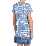 Tommy Bahama Stamped Medallion TShirt Dress Med Blue White Short Sleeve Pullover Photo 11