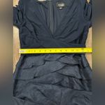 Adrianna Papell  Navy Blue Sheath Dress Tiered Ruffle Skirt 4 Formal Cocktail Photo 8