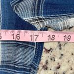 BLANK NYC  Womens Plaid‎ Denim Long Sleeve Cotton Shirt Blue Size XS NWT Photo 7