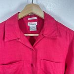 Talbots Irish Linen Shirt Button Down Long Sleeve Pockets Pink Size 8 Workwear Photo 7