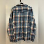 Marine layer  Margiold Blue Plaid Button Down Shirt Size Large Photo 9