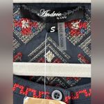Andrée Embroidered Andree Grey Dress SZ Small Photo 4
