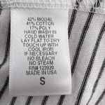 LAMade Black Stripe Sleeveless Ruched Knit‎ Dress Small New White Size XS Photo 3