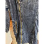 ÉTICA Charley Biker Assymetrical Zipper denim mini dress Size XS NWOT MSRP $238 Blue Photo 4