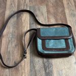 TIGNANELLO Crossbody Leather Green Brown Trim Purse Photo 0