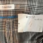 Calvin Klein Size 18W Plaid Print Black & White Plaid Print Dress Pants Tie Belt Photo 5