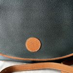 Vintage Toledano Green Leather‎ Crossbody Bag with Tan Trim Flap Shoulder Purse Photo 2