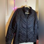 Xersion Black Chevron Puffer Coat Large EUC Photo 1