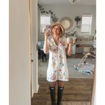 Free People Willow Embroidered Lace Minidress in Ivory Size Medium Photo 1