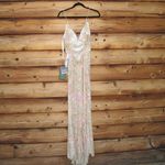 Mac Duggal  5309 Womens CHAMPAGNE STRAPPY BACK BEADED GOWN Dress Photo 9