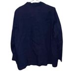 Coldwater Creek Navy Blue Linen Oversized Blazer Coastal Grandma Old Money Photo 5