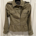 L.A.M.B. Gwen Stefani Army Green Military Style Jacket Size 2 Cotton Wool Y2K Photo 0