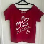 Campus Couture University of Alabama Roll Tide Raw Edge Distressed Tee Crimson M Red Size M Photo 0