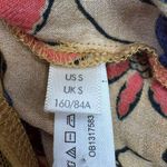 Free People  Floral Under Wraps Gold Tropical Bodysuit Sleeveless Mesh Women’s S Photo 12