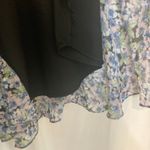 VICI Collection Balloons Purple Blue Floral Long Sleeve Button Tiered Mini Dress Photo 7