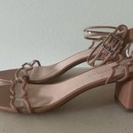 Loeffler Randall  Emi Scallop Block Heel Dress Sandal Ankle Strap Tan Size 9.5 Photo 2